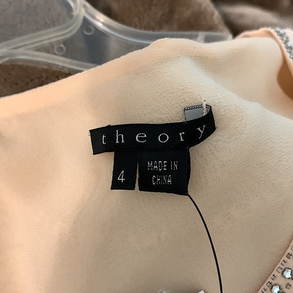 Theory Blush Silk Dress Size 4 - Picture 6 of 6